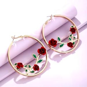 0029 Cut out flower earrings